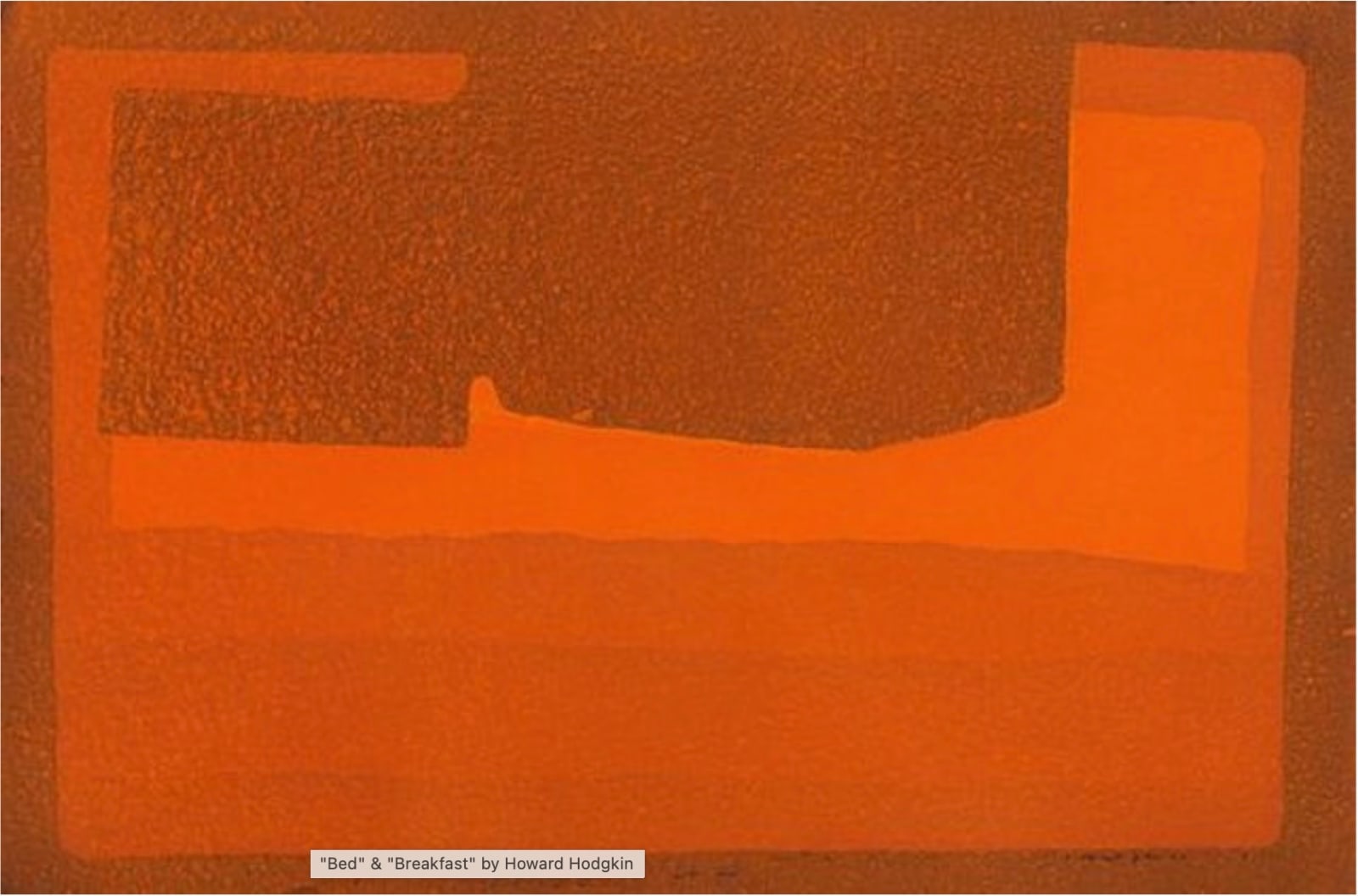 Howard Hodgkin, Bed, 1973-78