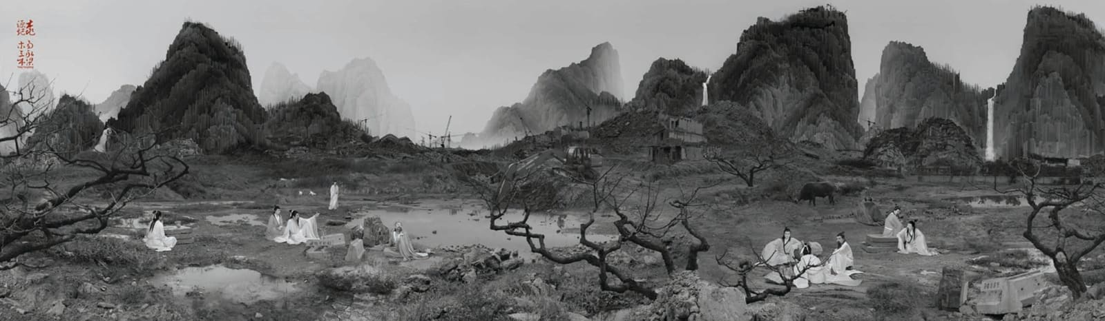 Yang Yongliang, Broken Bridge, 2011