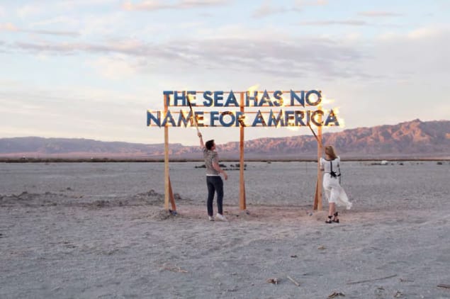 Robert Montgomery, The Sea Has No Name For America, 2018