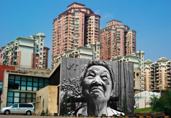 Jr, The wrinkles of the City, Action in Shanghai, Shi Li, Chine, 2010