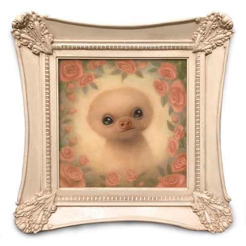 Marion Peck, Baby Sloth with Roses, 2018