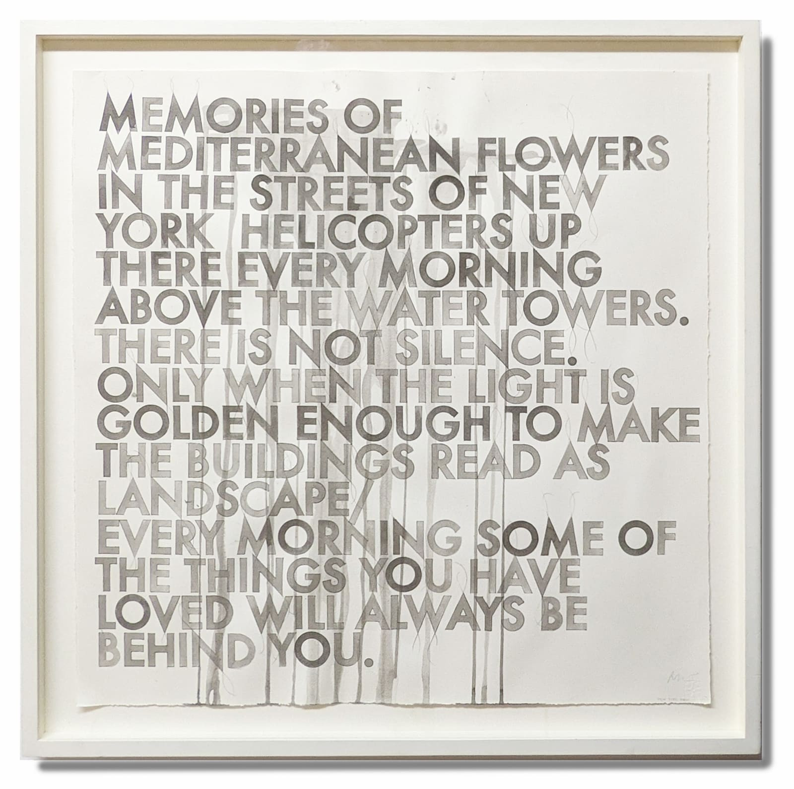 Robert Montgomery, Mediterranean FLowers, 2017