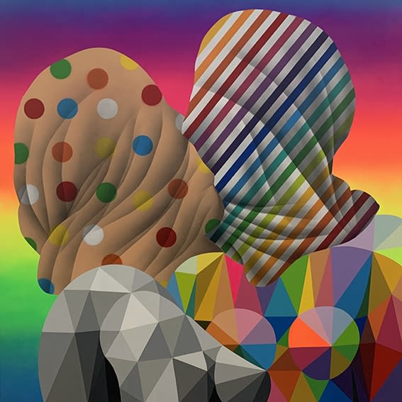 Okuda San Miguel, Kiss without lips, 2019