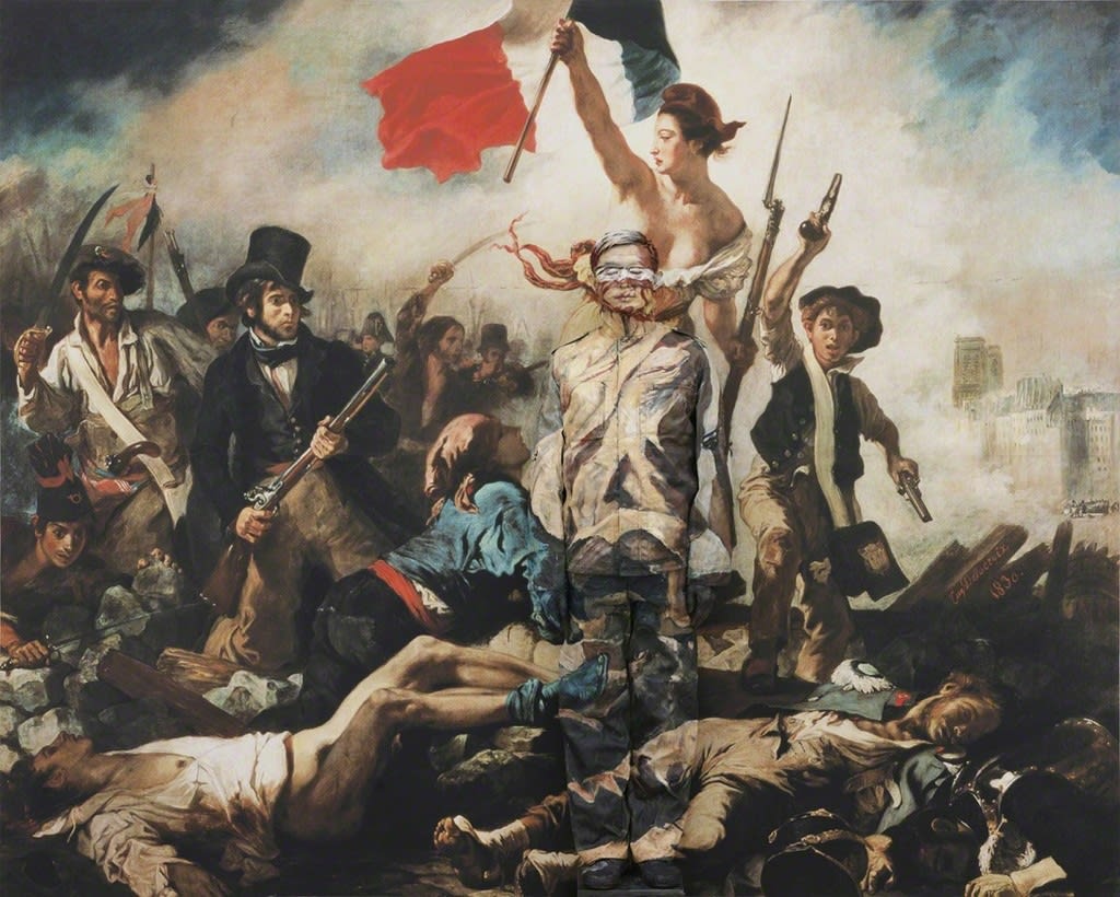 Liu Bolin, No.10 The Liberty Leading the People (large), 2013