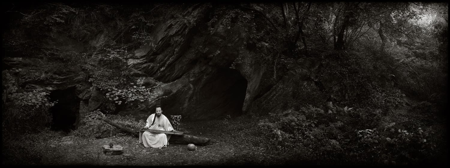 Maleonn, Hermit playing Chinese Zither, 2017
