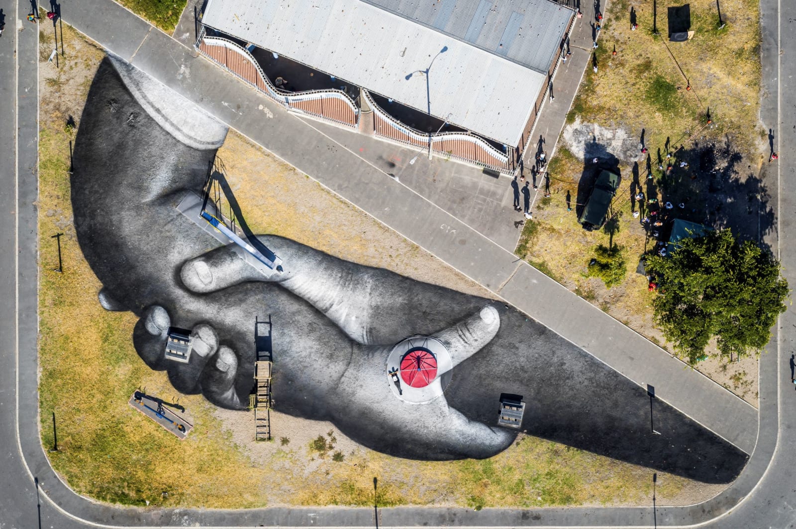 Saype, Beyond Walls, Step 9 : Cape Town, philippi (2021), 2021
