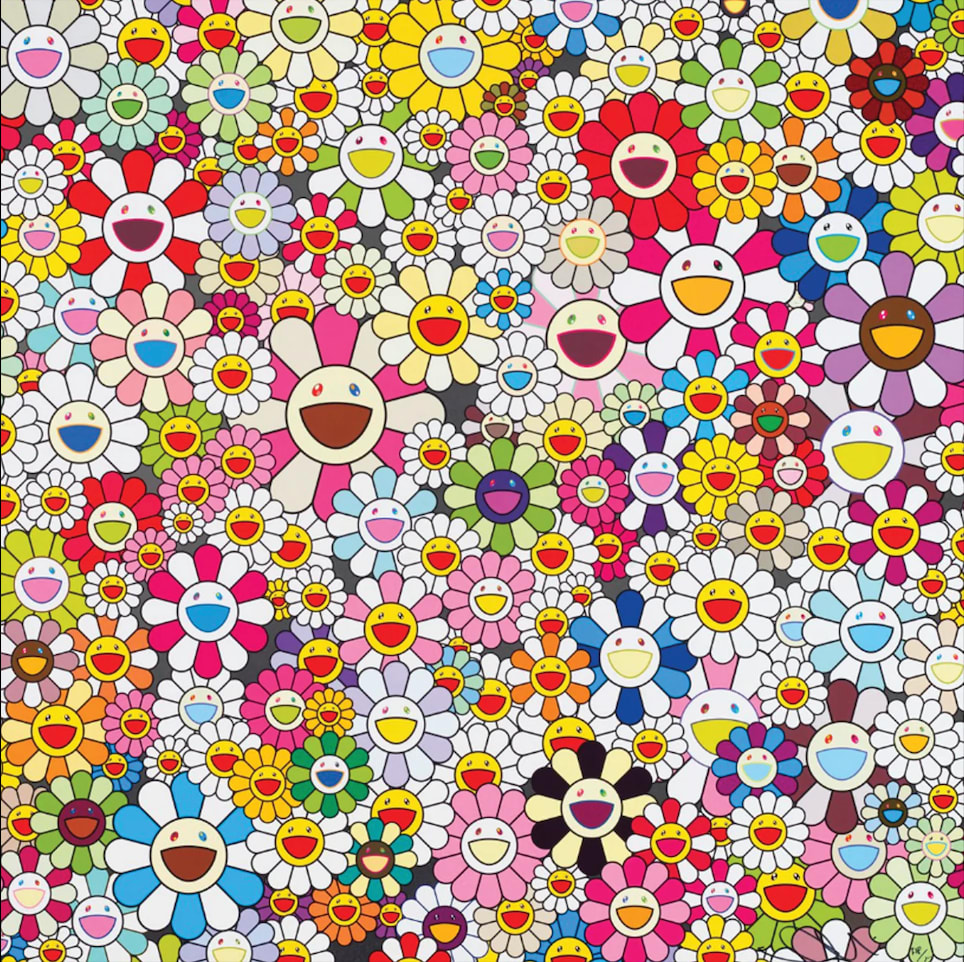 Takashi Murakami, Flowers Blooming in This World and the Land of Nirvana No. 4, 2013