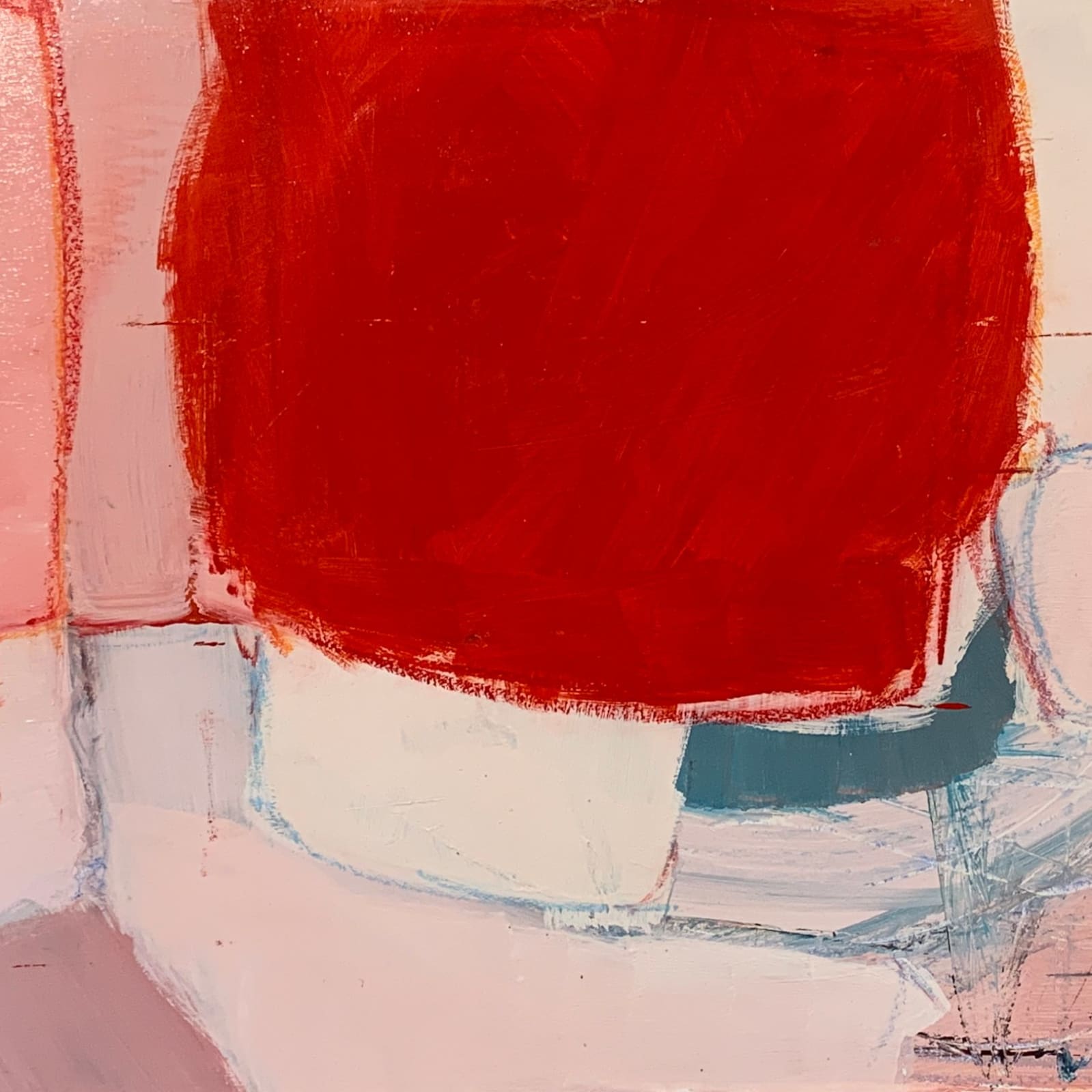 Steven Heffer, Untitled (abstract red forms), 2022