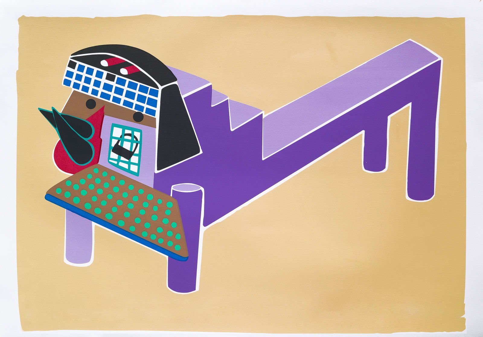 Parviz Tanavoli, Purple Lion, 2014