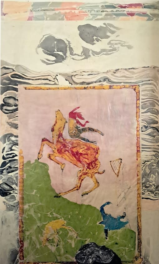 Shahryar Hatami, Third Leg” No3 (Inspired by the story of Bahram V and Azadeh from Ferdowsi’s Shahnameh), 2024