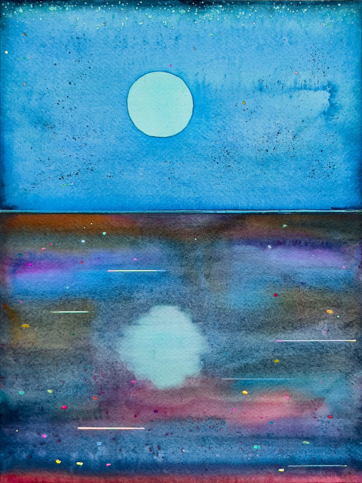 Laura Ball, Green Moonset 4, 2024