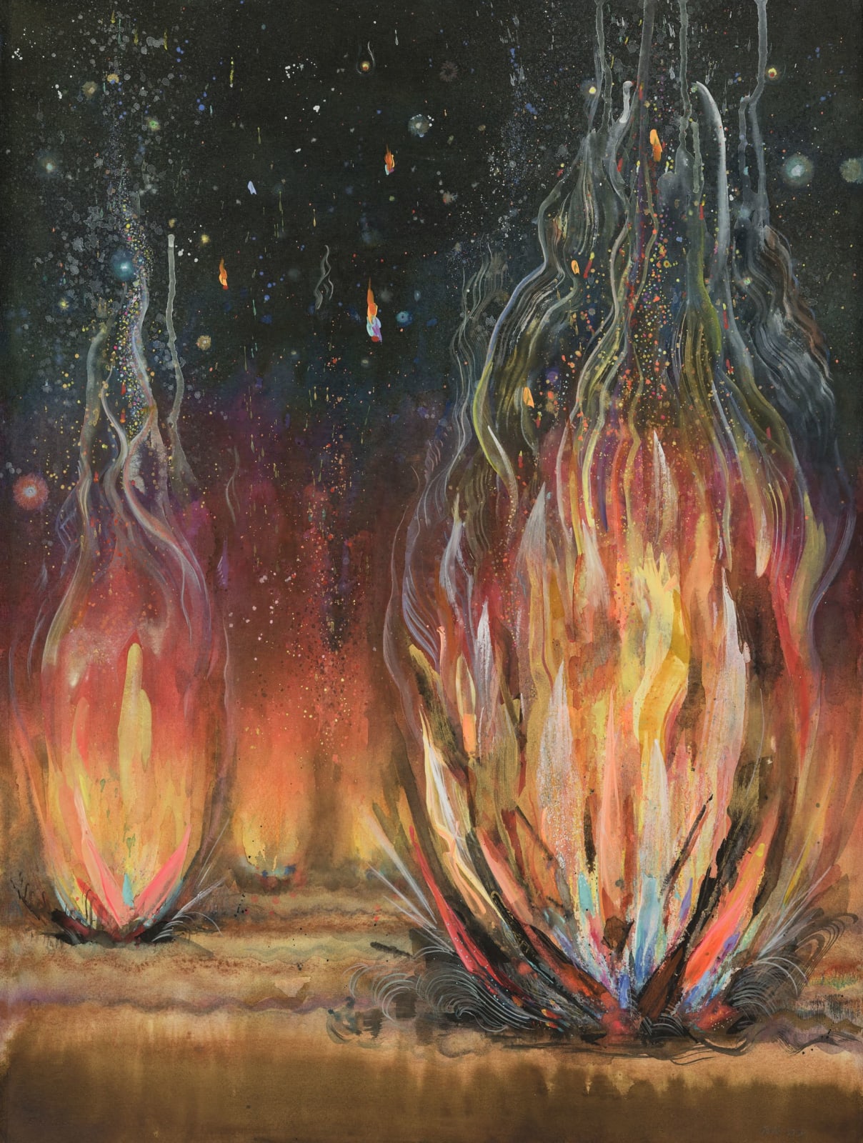 Laura Ball, Fires on the Horizon, 2024