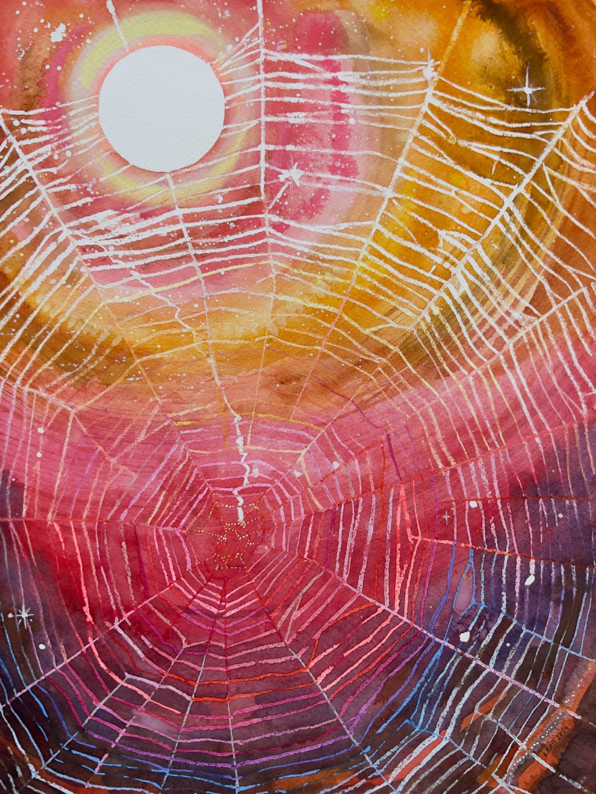 Laura Ball, Red Web, 2024