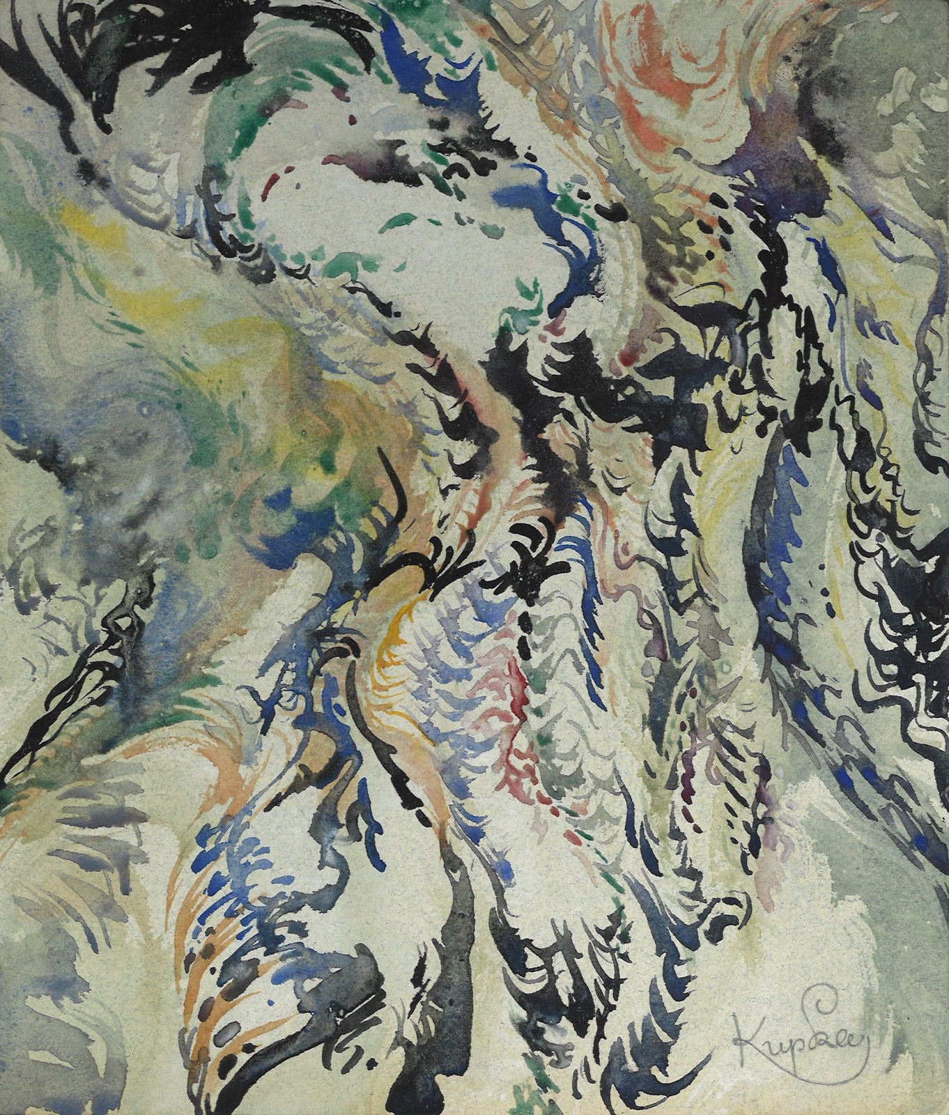 Frantisek KUPKA, etude pour conte de pistils et d'étamines, 1925