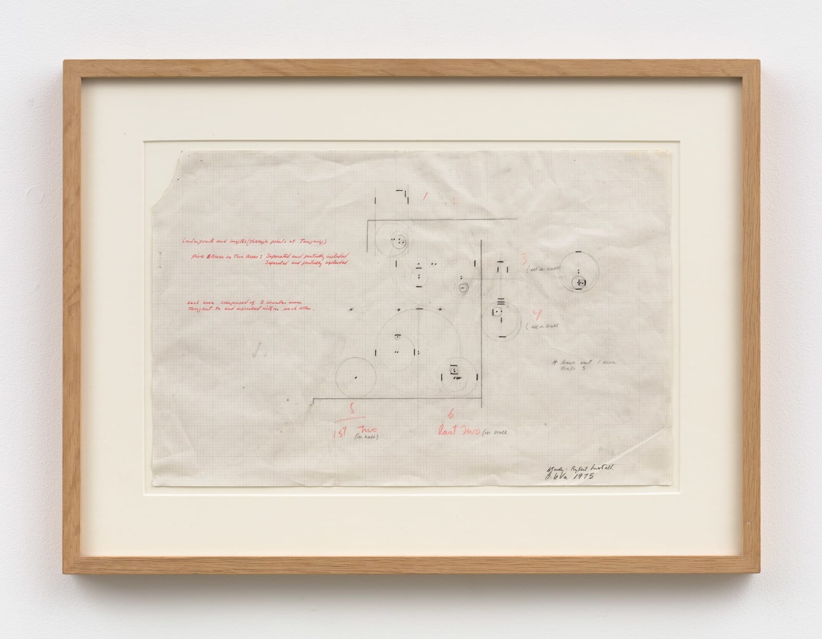 Barry Le Va, Installation Layout- Bykert Gallery (Downtown), 1975