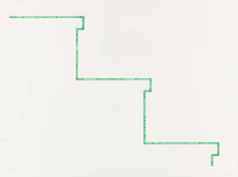 Julia Fish, West Stairway, Profile in line # 3, 2006