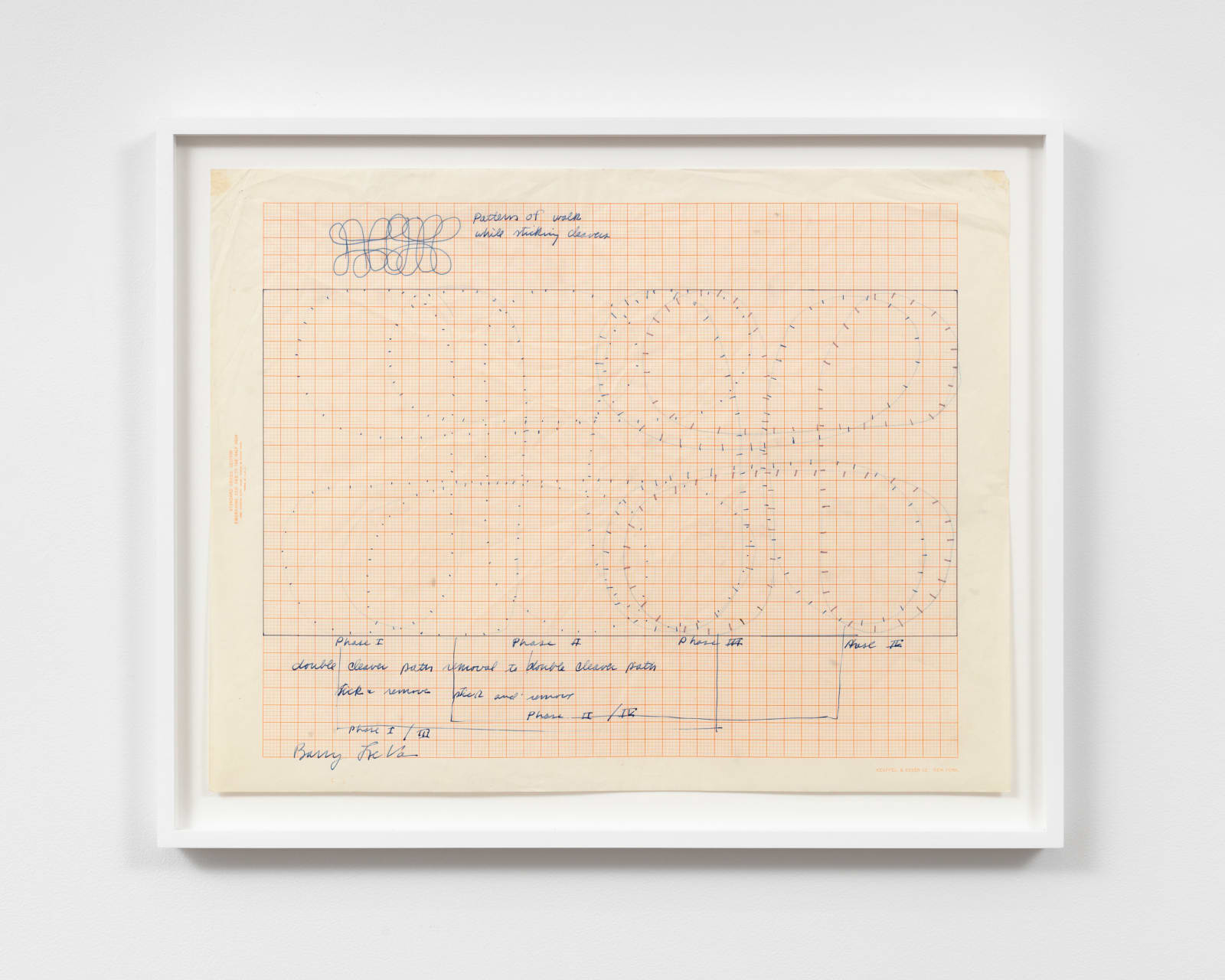 Barry Le Va, Untitled (Patterns of Walk While Sticking Cleavers), c. 1970