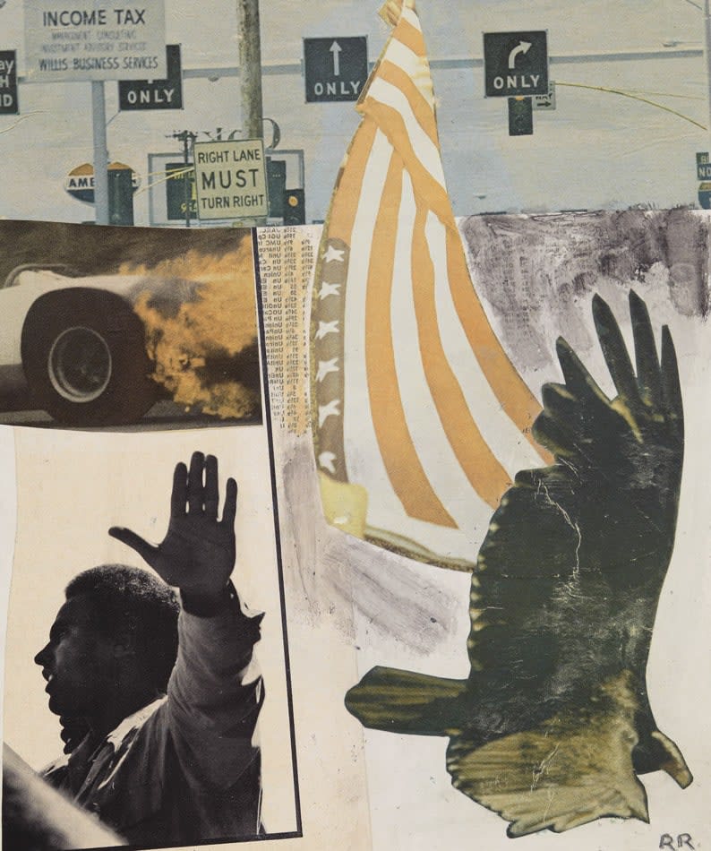 Robert Rauschenberg, Untitled [Huey P. Newton, Arts Magazine, Nov. 1970], 1970