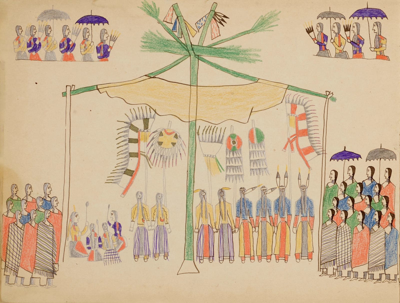 Nokkoist (Bear's Heart), Observing the Sun Dance, ca. 1876