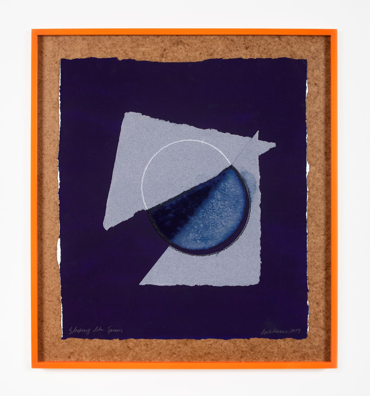 Dorothea Rockburne, Blue Collage, Sleeping Like Spoons, 2019
