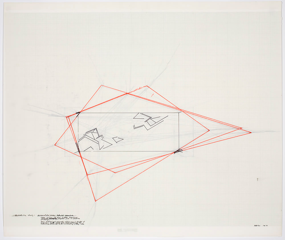 Barry Le Va, Installation Study: Accumulated Vision: Extended Boundaries, 1977