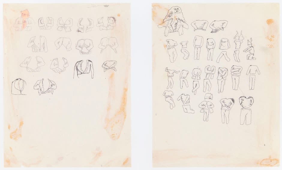 Christina Ramberg, Untitled (Open Shirts and Pants), ca. 1967