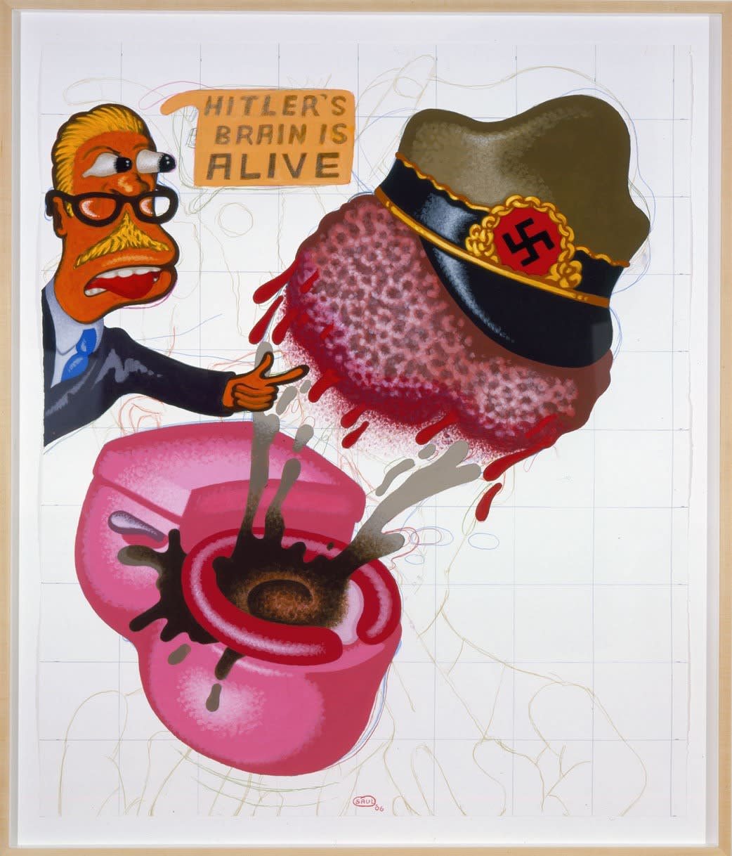 Peter Saul, Hitler's Brain is Alive, 2006