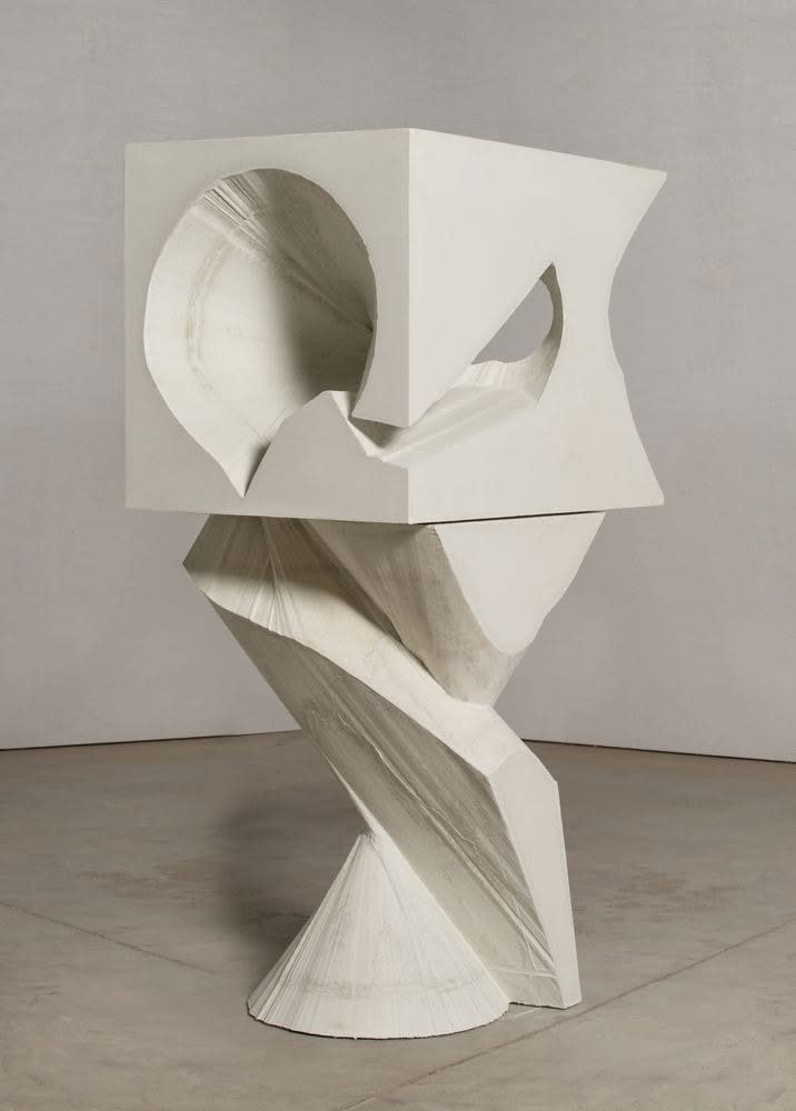 Mel Kendrick, White Block/Spiral, 2015