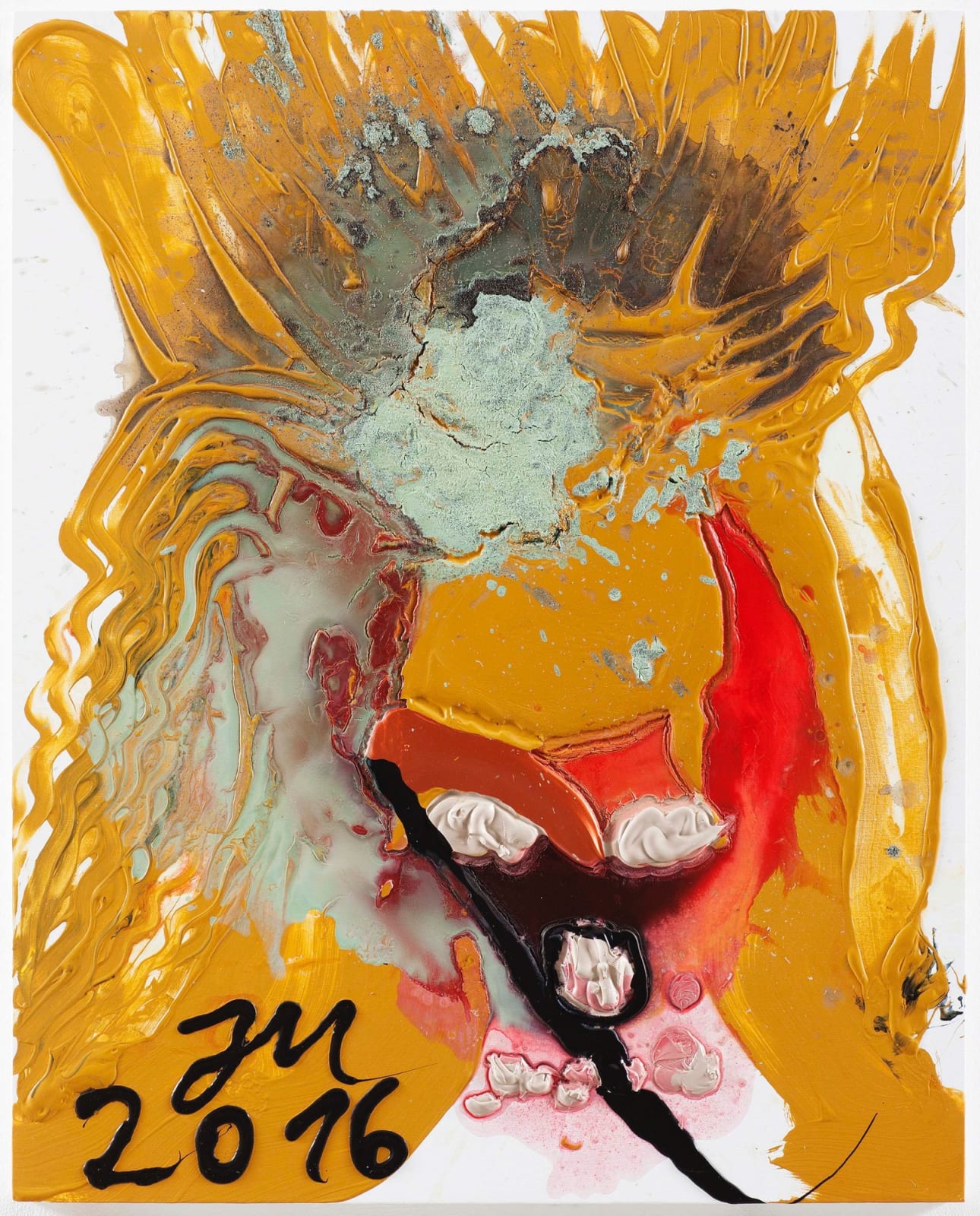 Jonathan Meese, DR. KNACKPUNKT: DORT IST DE LARGE KINDERLEIN "KOMET" IM NÄHRRAUM "HAL", 2016