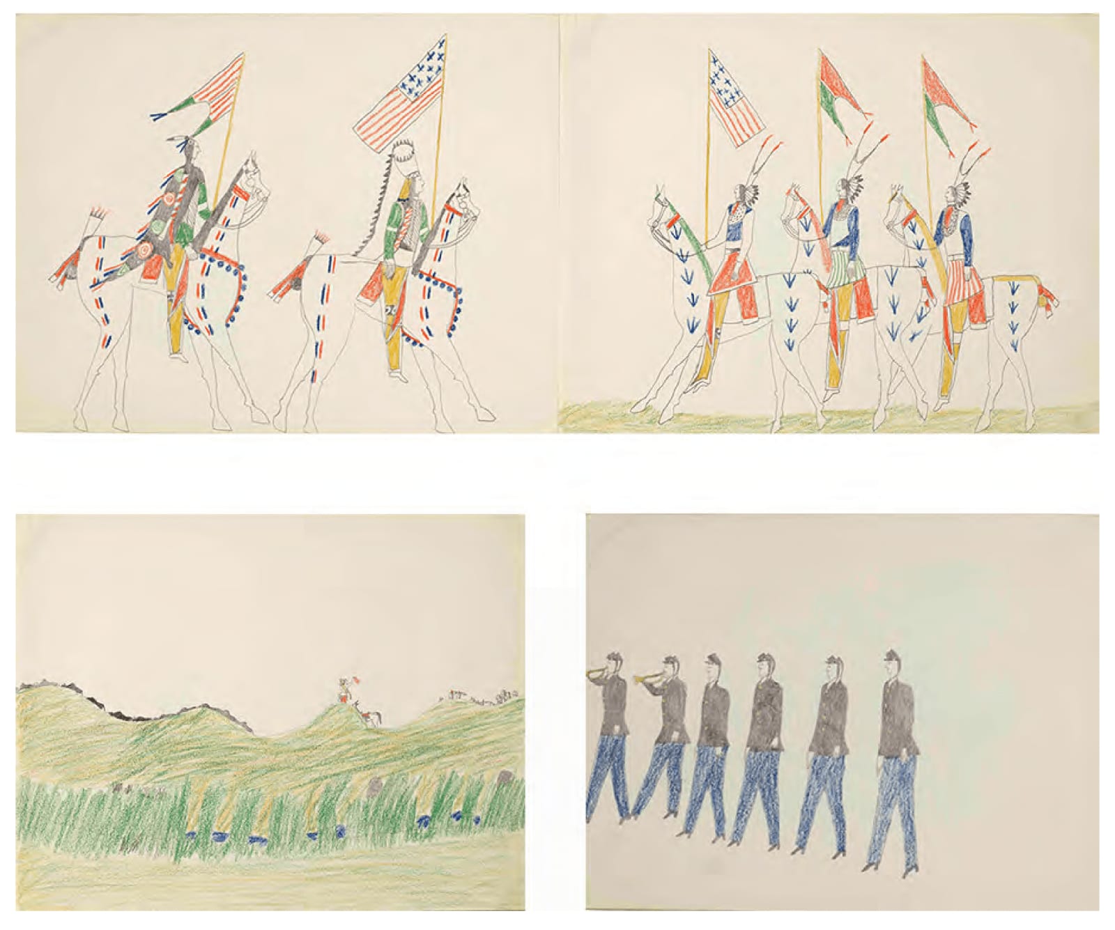 Ohettoint, July Forth Procession (recto/verso), ca. 1876