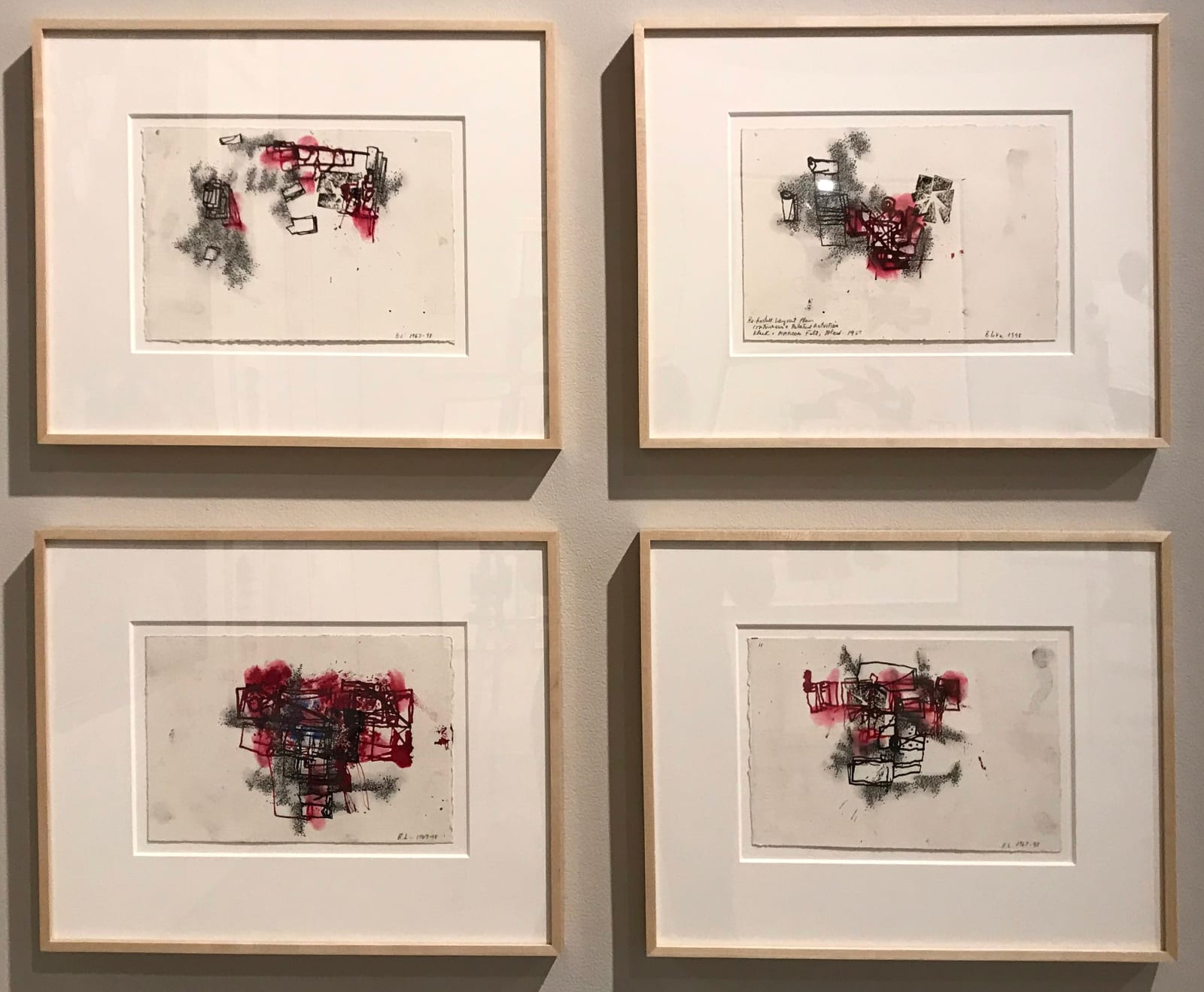 Barry Le Va, Black & Maroon Felt, 1967/1998