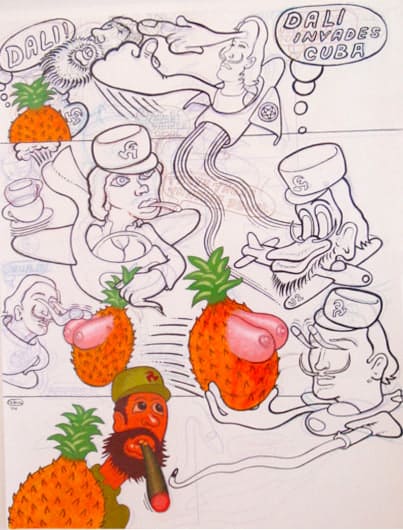 Peter Saul, Dali invades Cuba, 2004
