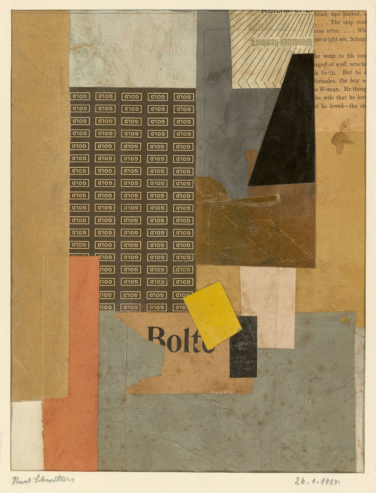 Kurt Schwitters, “für Herrn Dr. Bode“, 1924