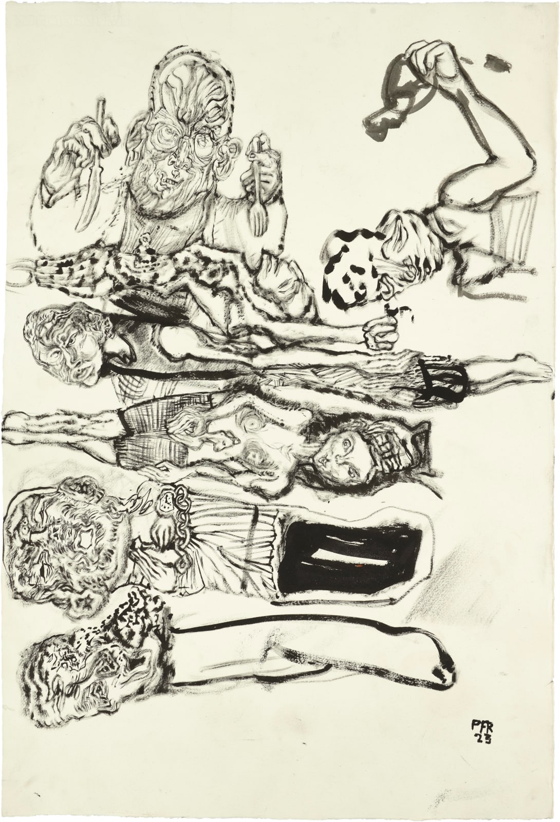 Erwin Pfrang, Ohne Titel (zu: Menschen sind essbar) (Untitled (to: People are Edible)), 2023