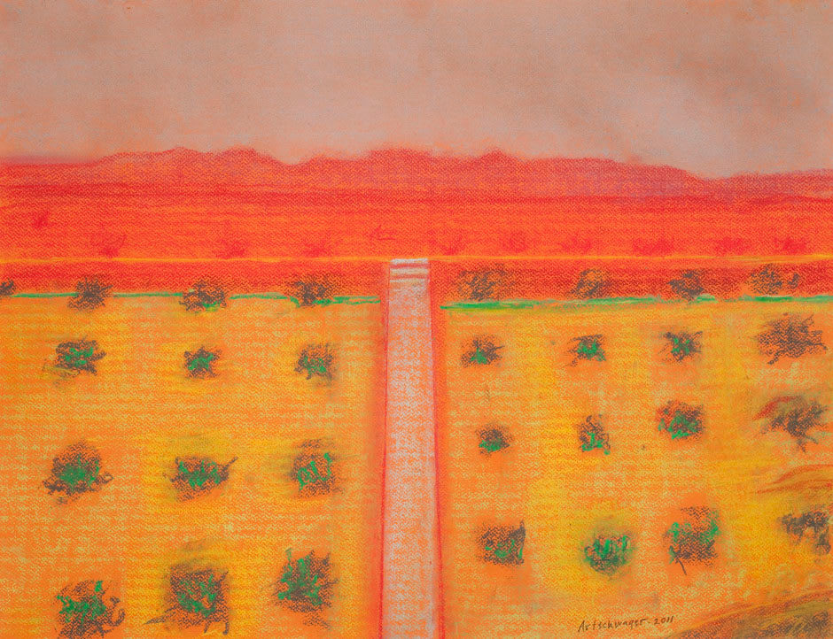 Richard Artschwager, Road with Red Mountains, 2011