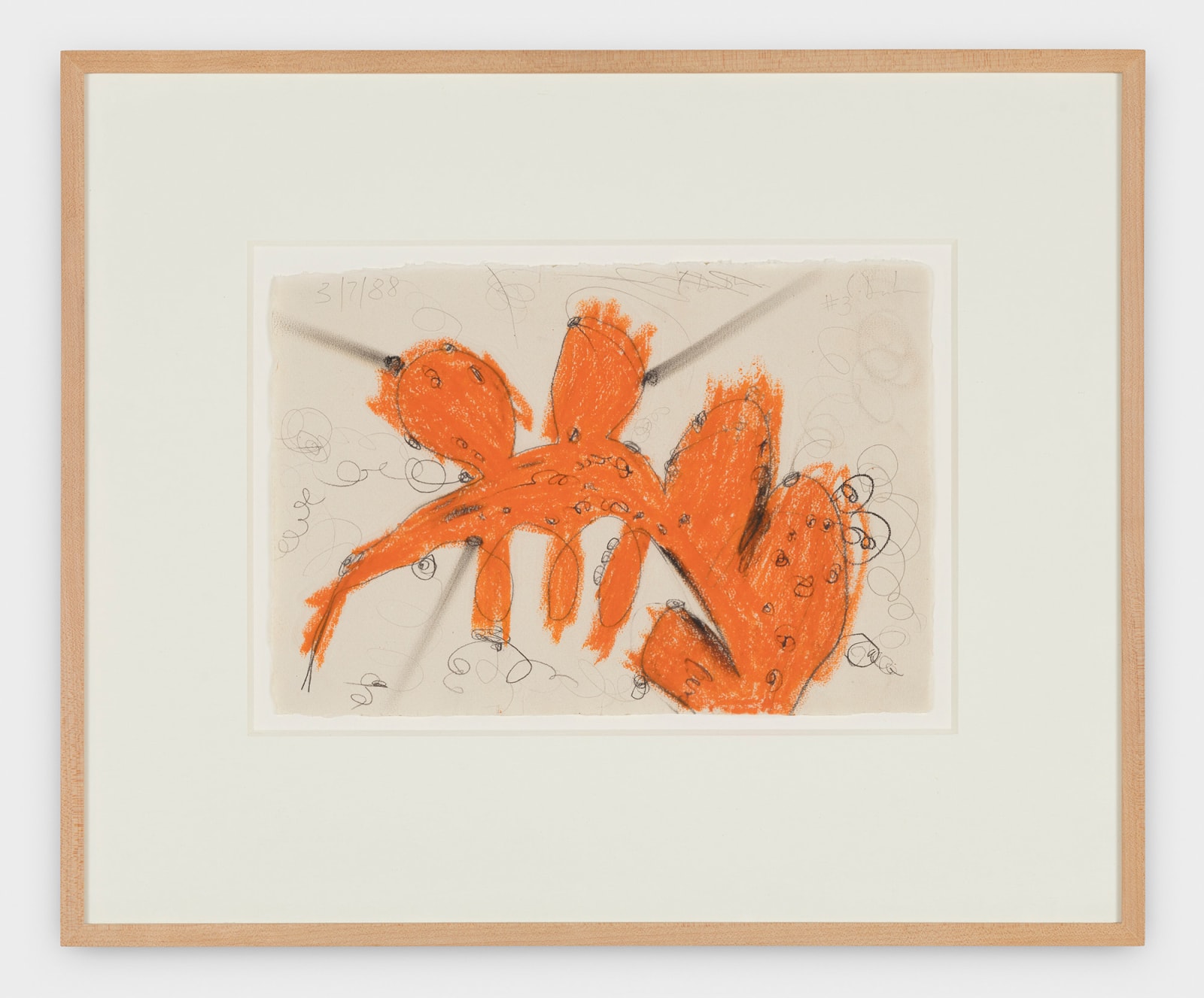 Carroll Dunham, Orange #3 from the series "14 Shapes", 1988