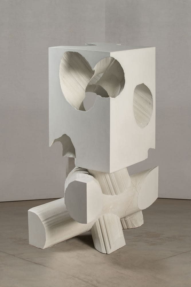 Mel Kendrick, White Block/Tubes, 2015