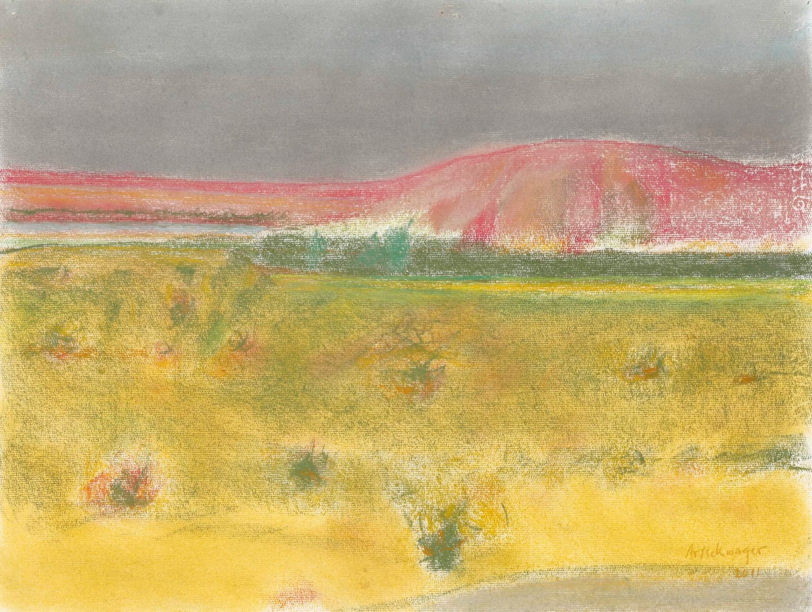 Richard Artschwager, Landscape with Pink Mountain, 2011