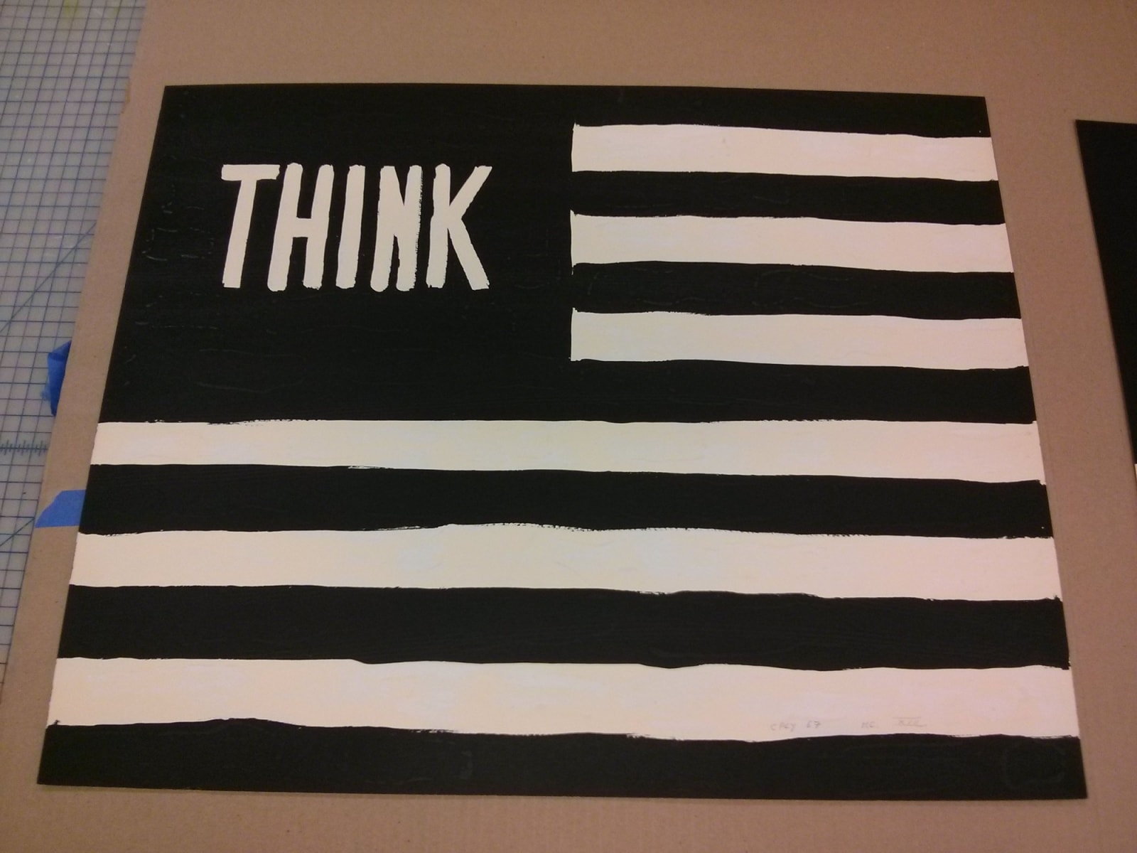 William Copley, Untitled (Think/flag), 1967