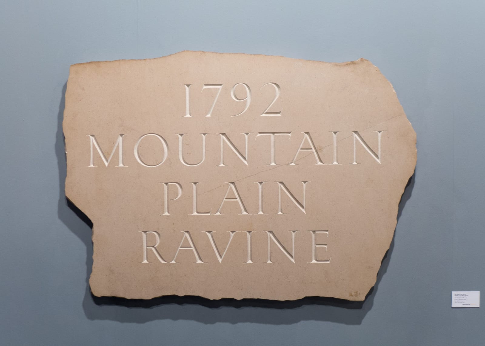 Ian Hamilton Finlay, 1792 Mountain Plain Ravine, with Annet Stirling, 1994