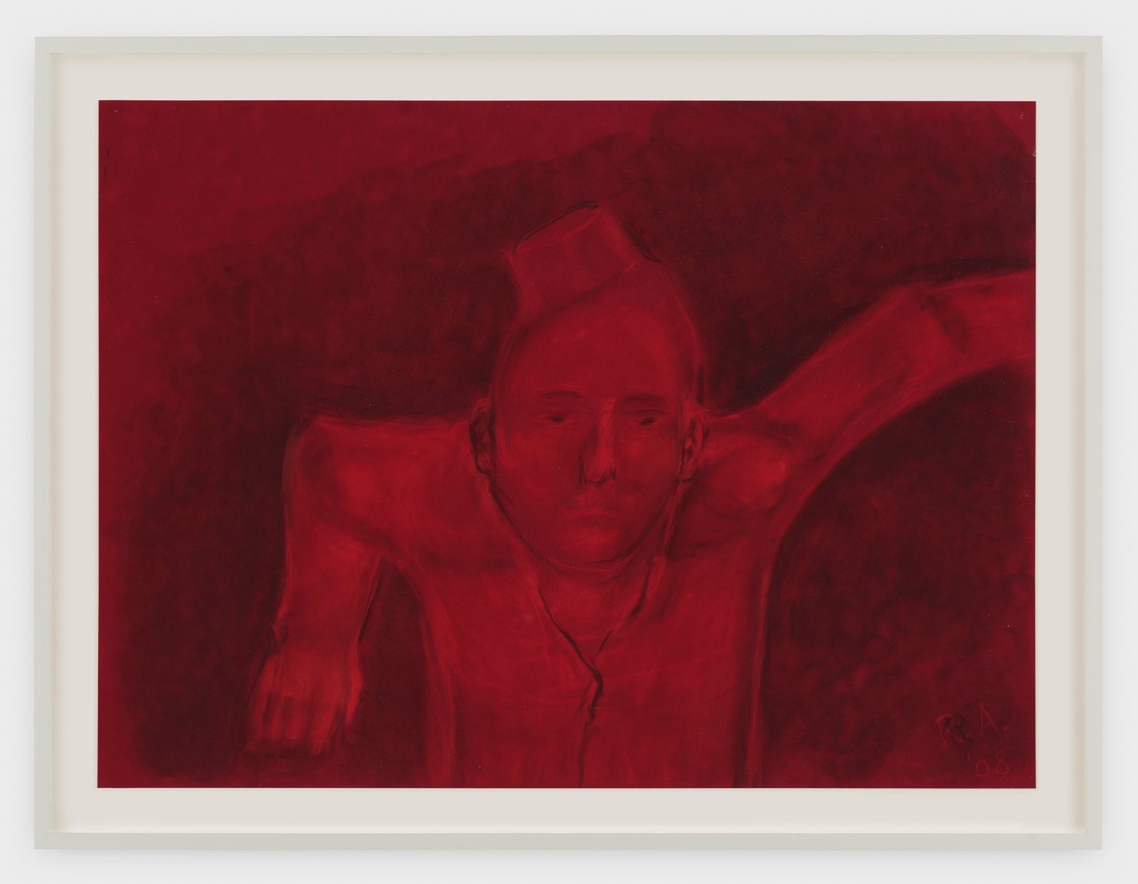 Richard Artschwager, Red Man with Hat, 2008