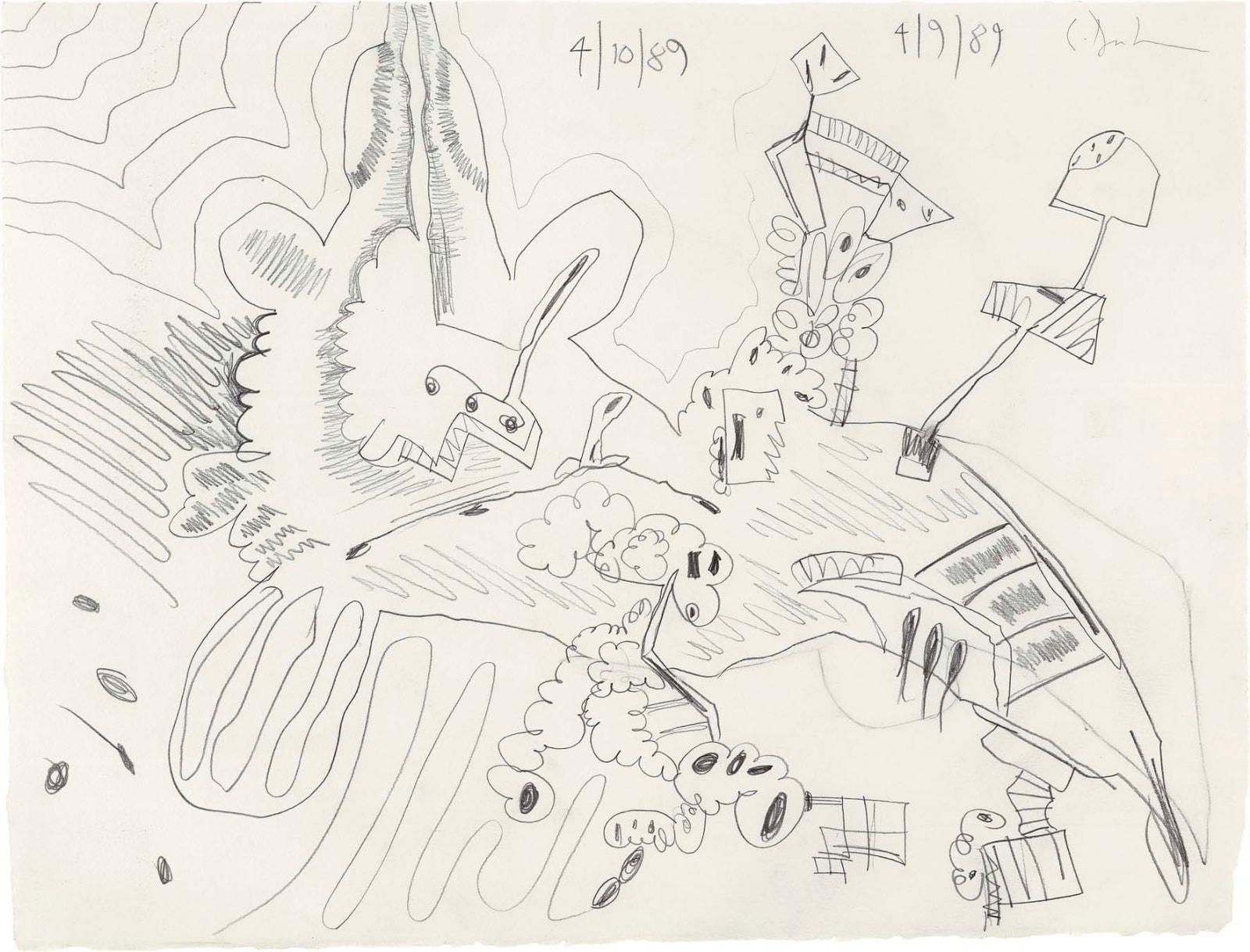 Carroll Dunham, Untitled, 1989