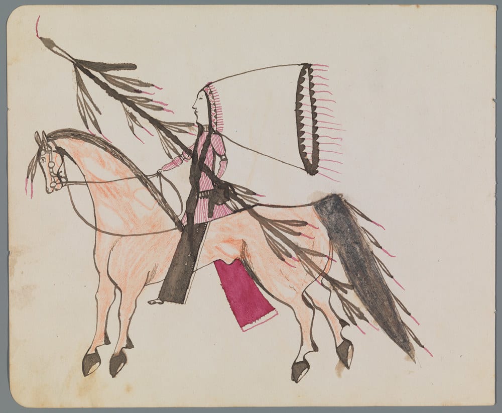 attributed to Oliver Good Shield (Oliver Newton), Ledger Drawing, ca. 1890
