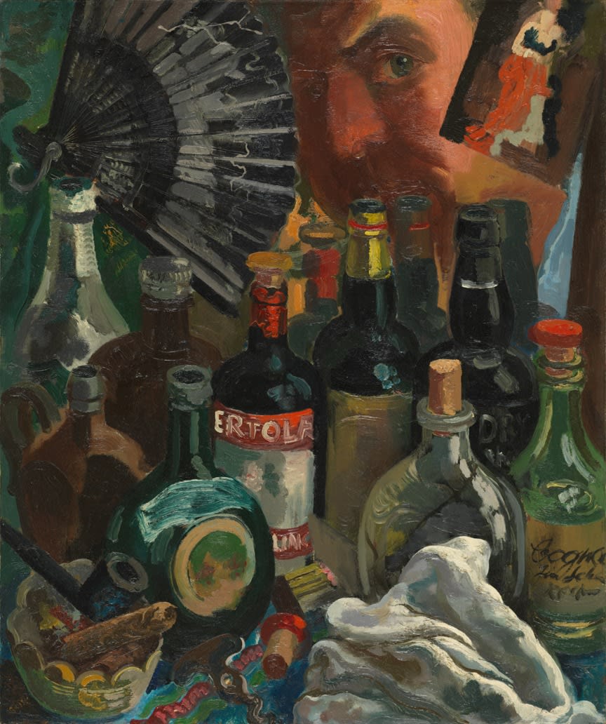 George Grosz, Myself and the Barroom Mirror, 1937
