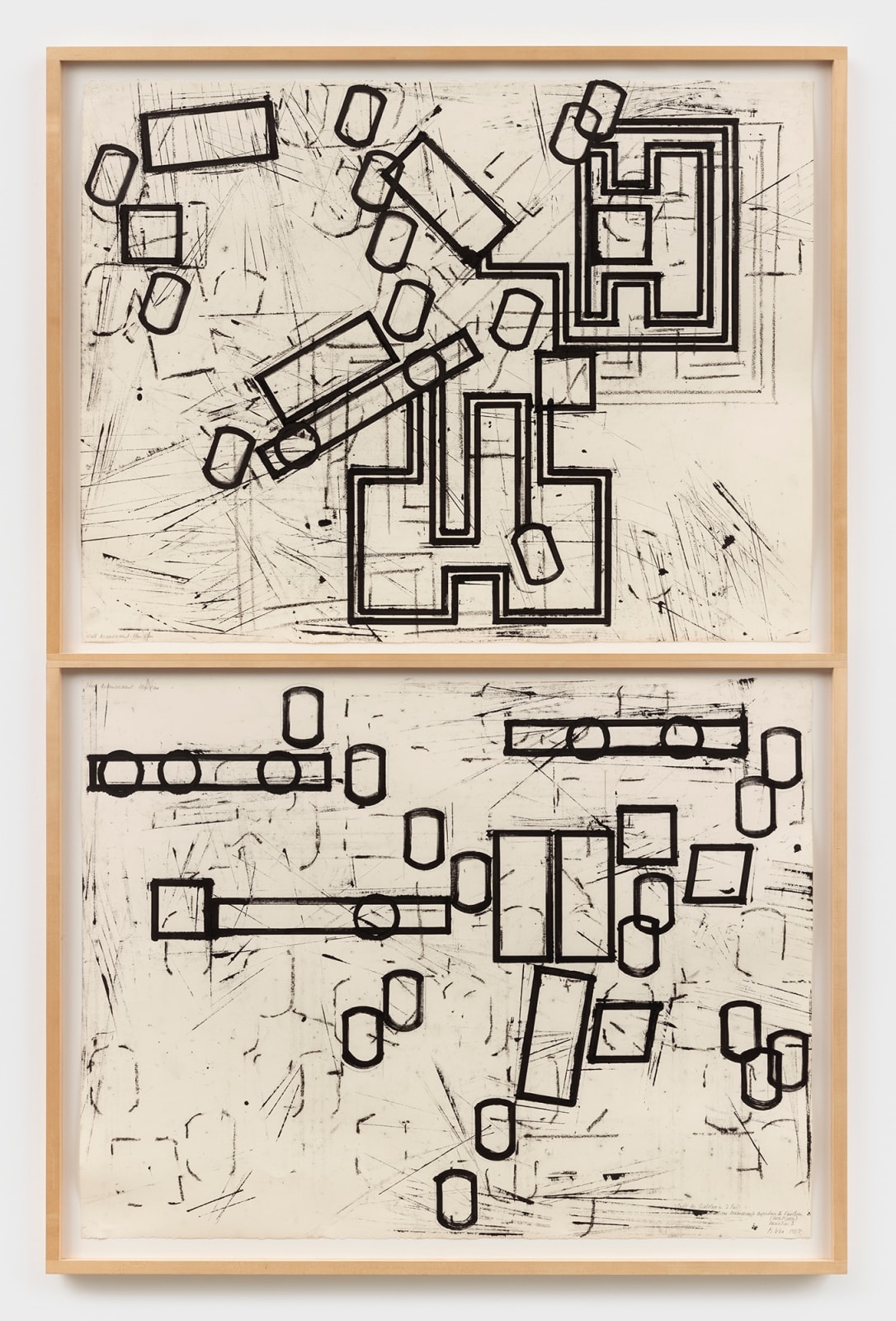 Barry Le Va, Study for Sculpture in 2 Parts. Dissected Situations Arranged in Order of Functions (Diagnostics) Variation 3, 1989