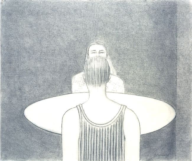 Richard Artschwager, Two Figures at Table, 2005
