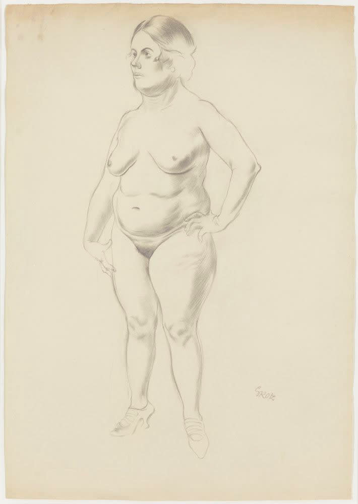 George Grosz, Stehender Weiblicher Akt (Standing Female Nude), 1926