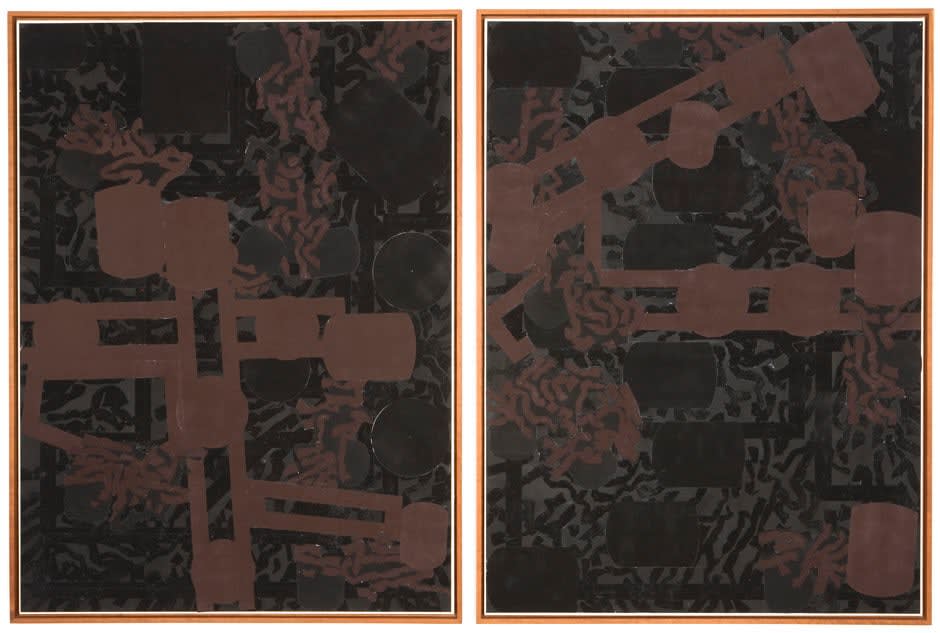 Barry Le Va, Diagrammatic Silhouettes: Sculptured Activities (TB Rust), 1988