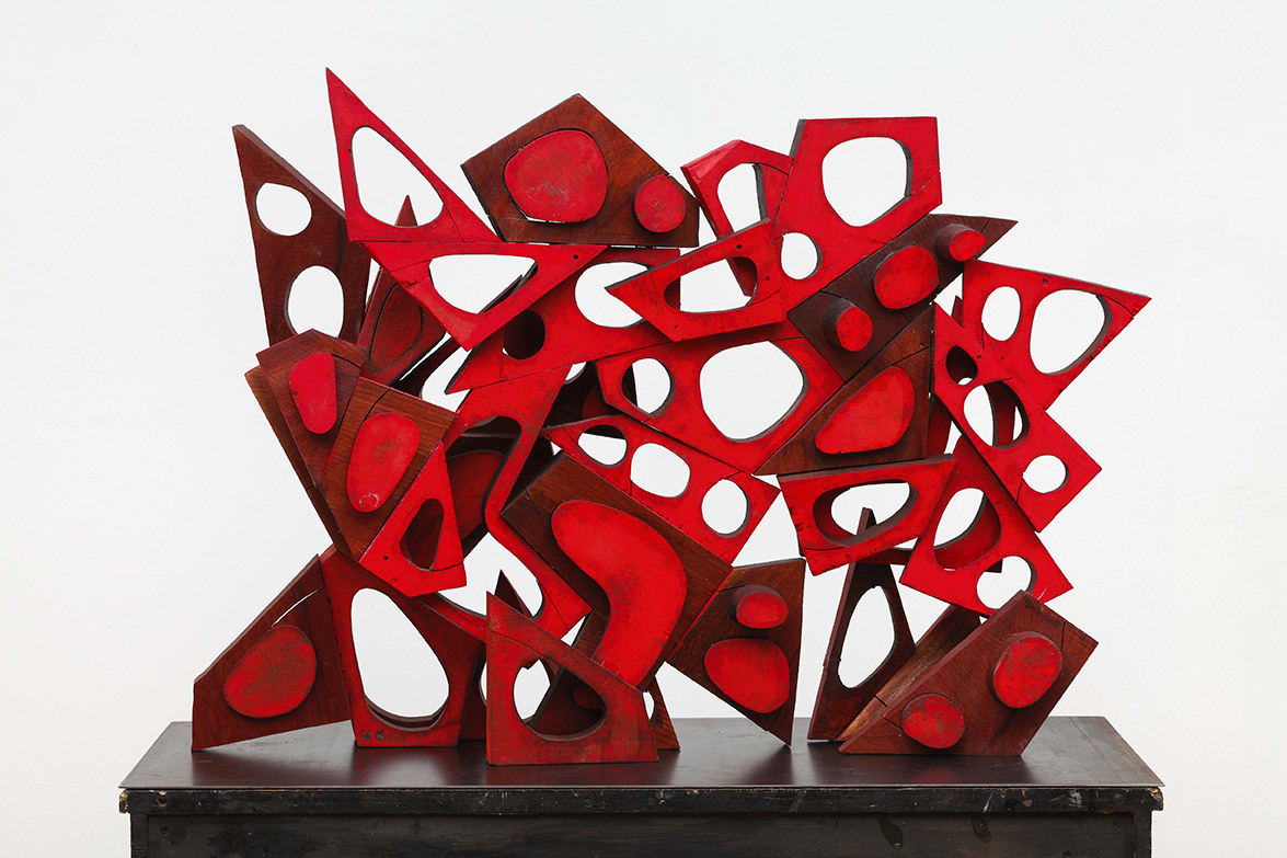 Mel Kendrick, Red Wall #6, 2013