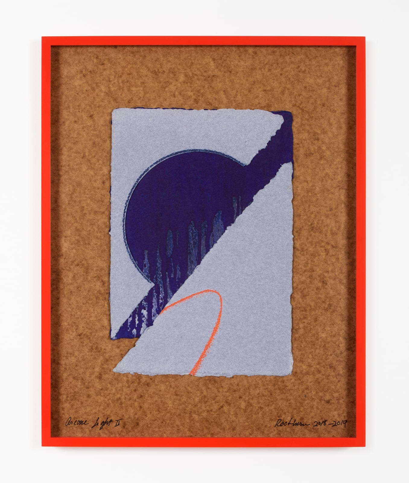 Dorothea Rockburne, Blue Collage, Arcane Light II, 2018-19